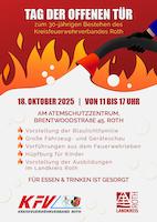 Plakat "Tag der offenen Tür des Kreisfeuerwehrverbands"