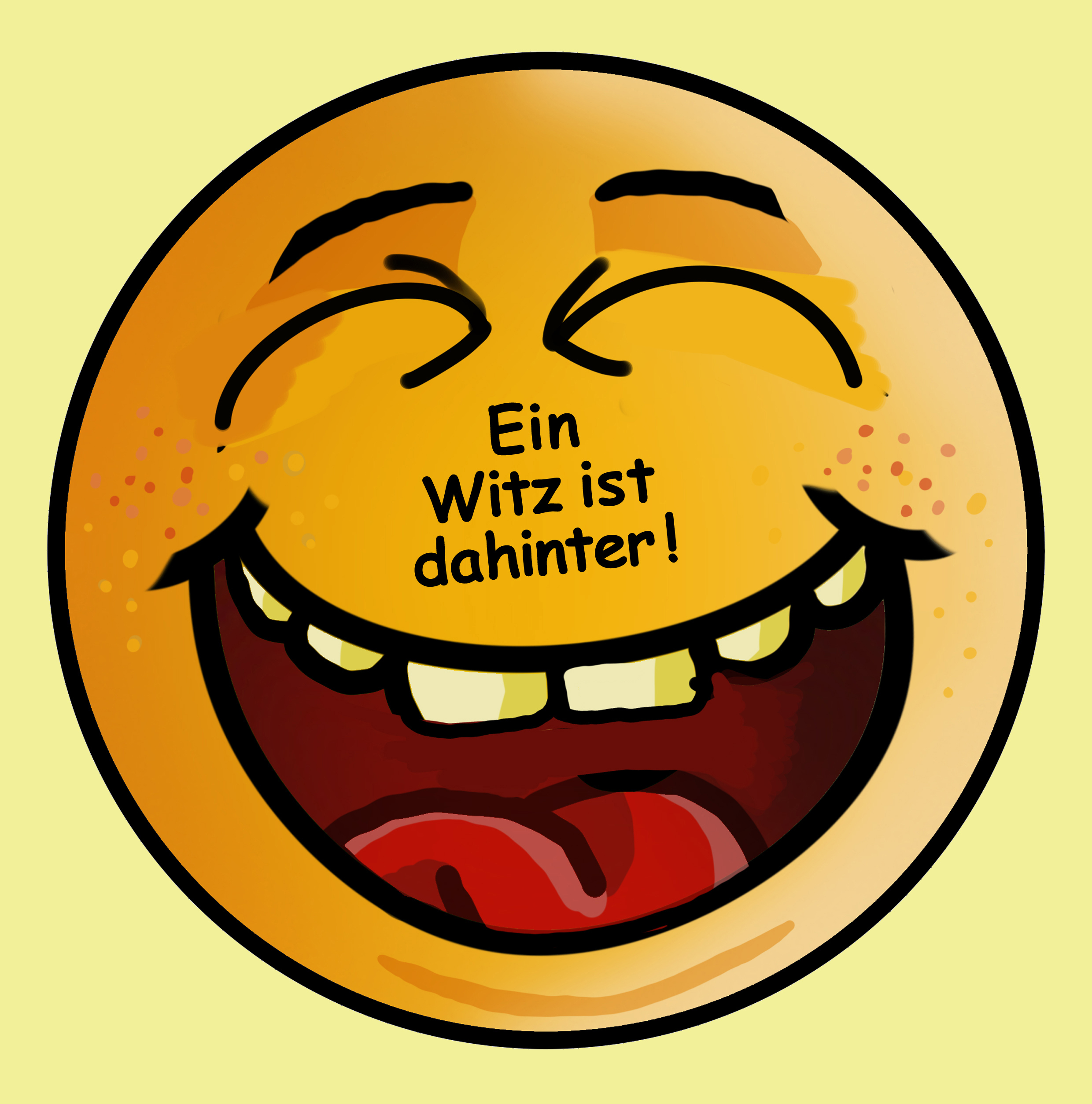 Smiley WitzeWanderWeg gelb